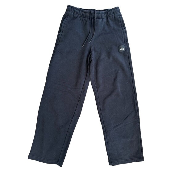 Alo Yoga Black Straight Leg Sweatpants Trousers Bottoms Pants Read - Picture 1 of 4